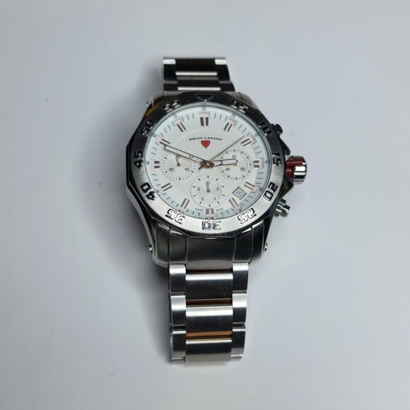 Swiss Legend Islander Chronograph Mens Watch 16199SM-SR-22S 45mm Stainless Steel - Picture 1 of 8